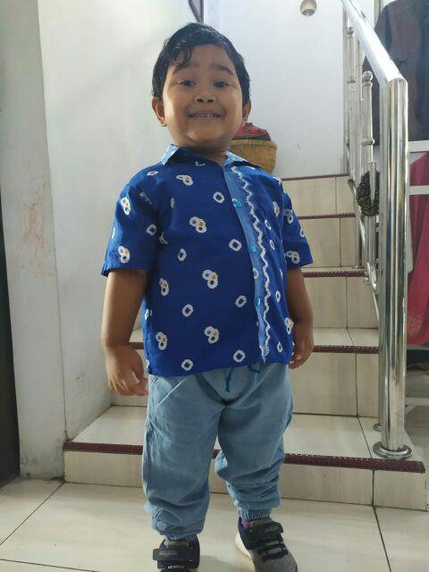 Kemeja Jumputan Batik Anak