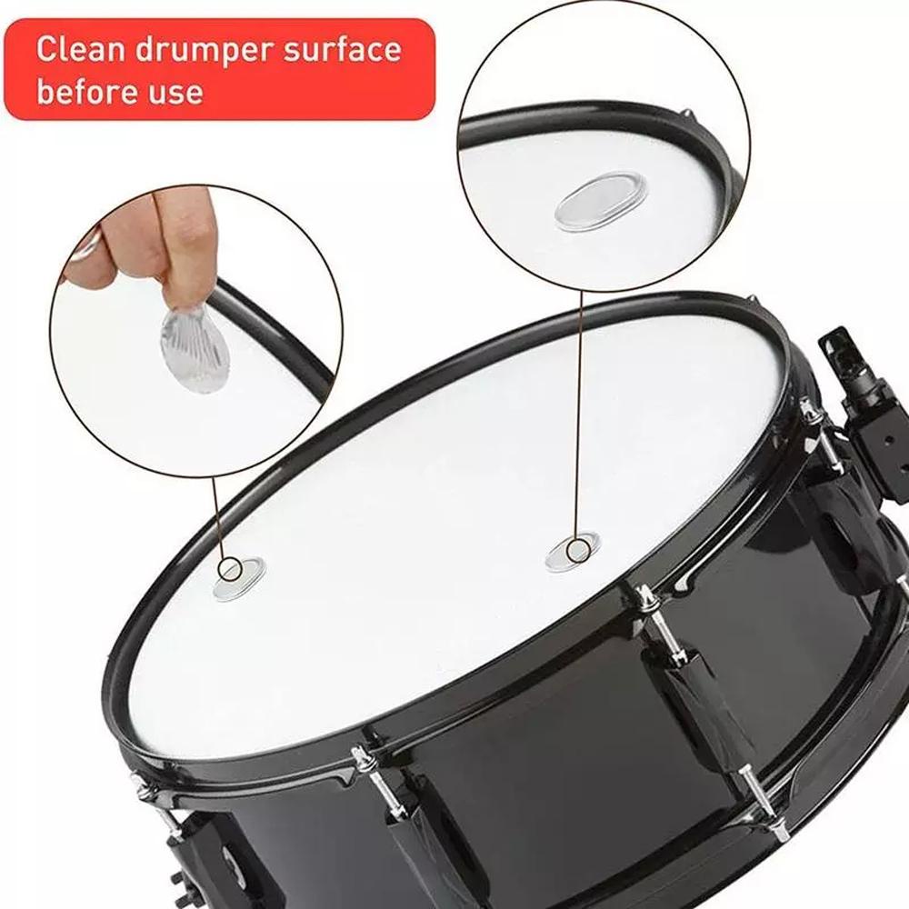 Nickolas1 Drum Mute Pads Drums Tone Control 6pcs/set Drum Knalpot Shock Absorb Transparan Perkusi Drum Damper