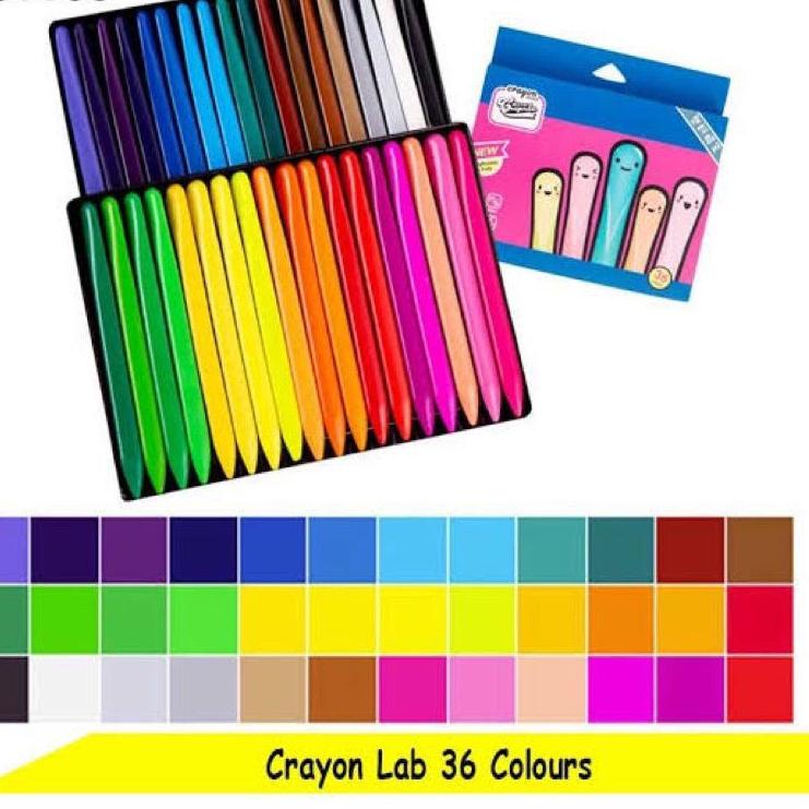 

Big Discount 36 PCS Crayon Anti Patah Anti Kotor Aman Untuk Anak Non Toxic