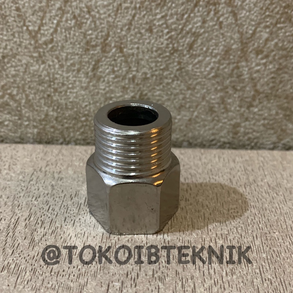 SOK NEPEL STAINLESS DRAT LUAR DALAM 1/2" - SOK KRAN SAMBUNGAN