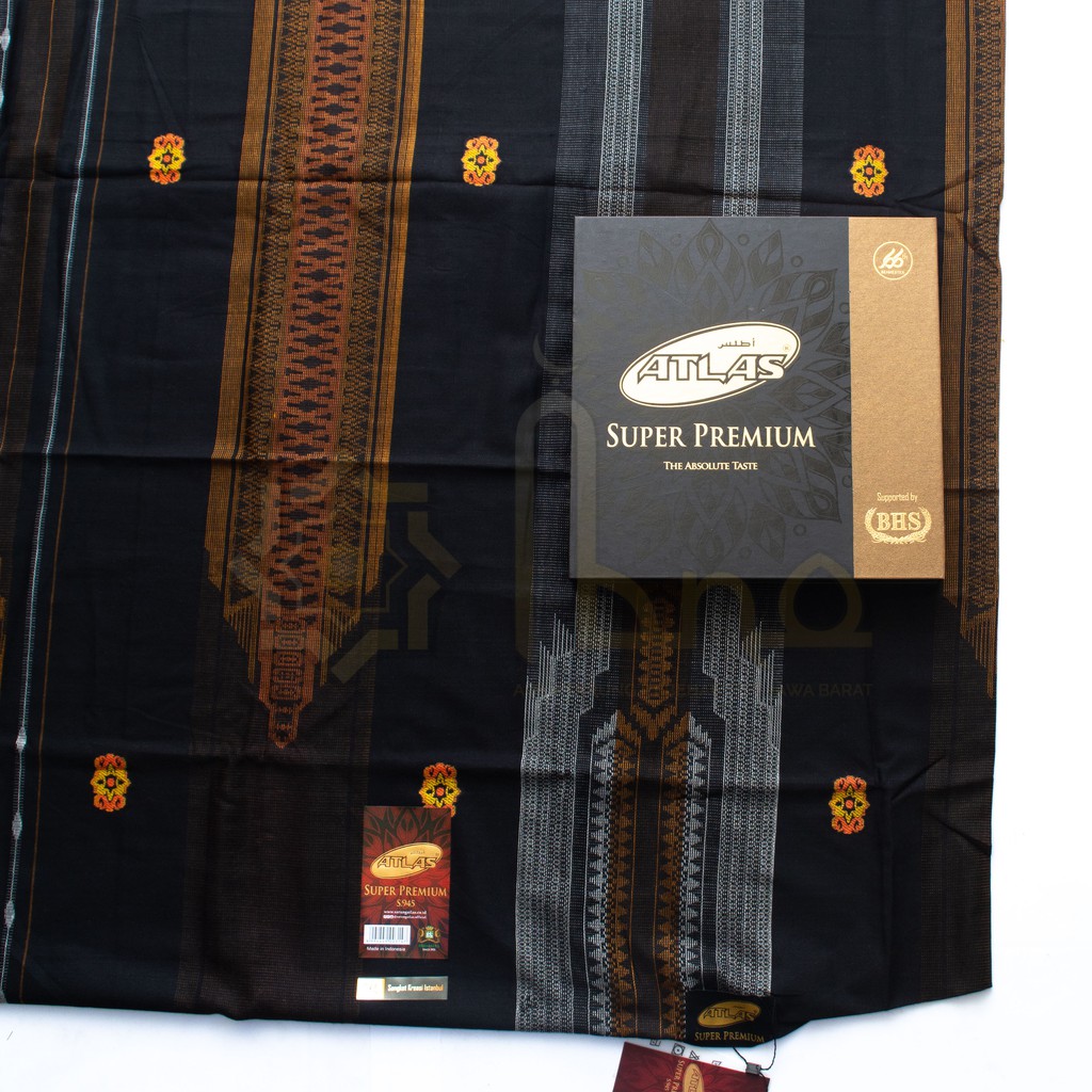 Sarung Atlas Super Premium 945 SKL Hitam Abu
