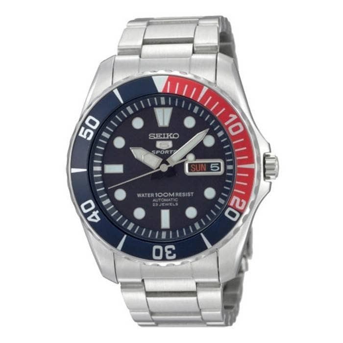 Seiko 5 Sports SNZF15K1 Automatic Blue Dial Stainless Steel - Jam Tangan Pria