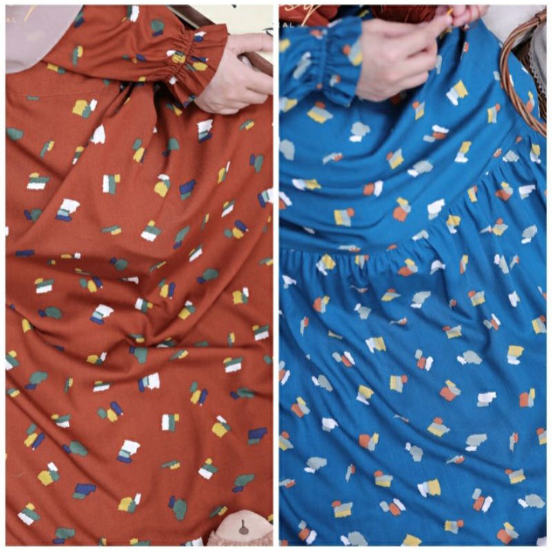 Ditsy April Paint Brown Paint Midnight