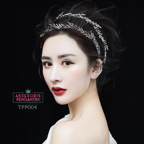 [BISA COD] AKSESORIS WANITA HEADPIECE PENGANTIN TIARA HIJAB TPP004