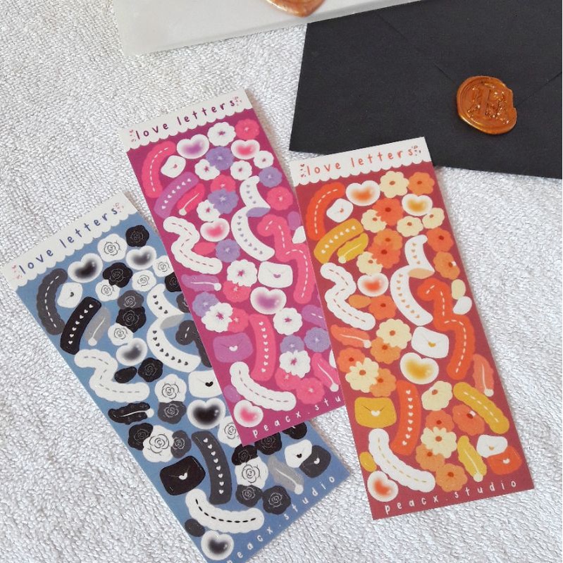 

love letter sticker sheet by peacx.studio