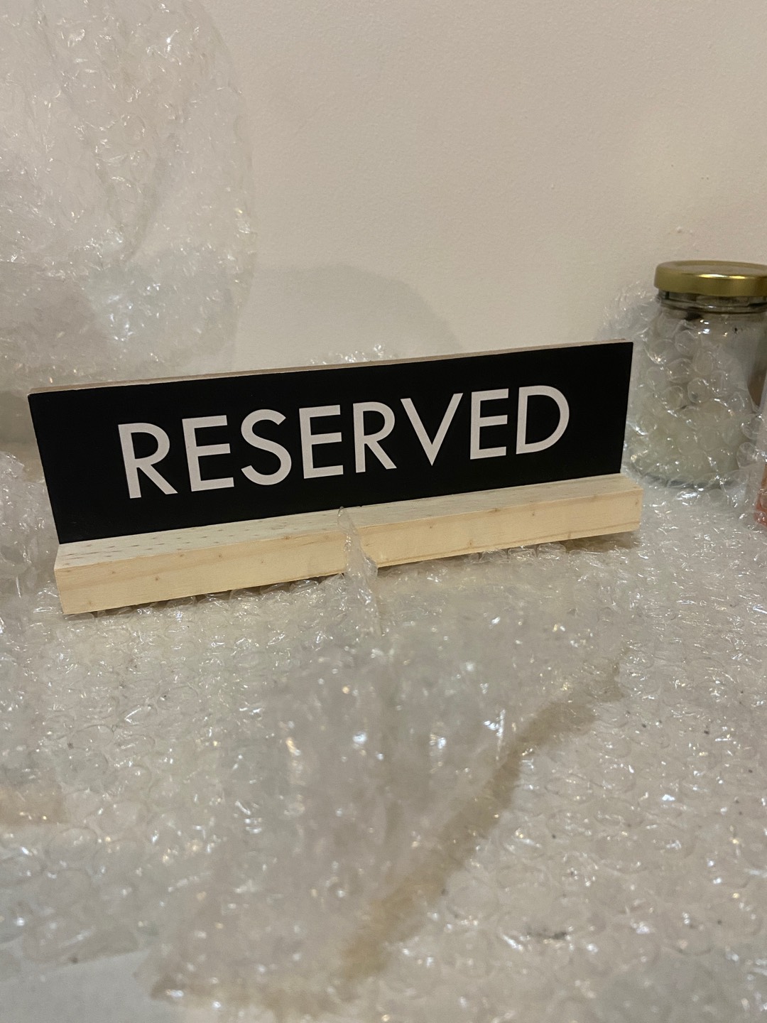 Papan Tanda Meja - Reserved Sign - Desk Sign