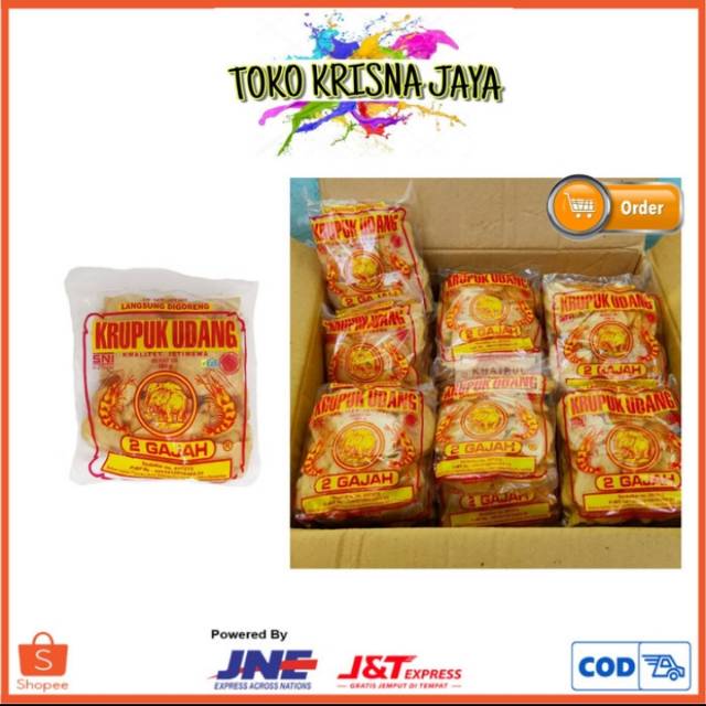 

KERUPUK UDANG SUPER CAP 2 GAJAH KEMASAN 250GR LANGSUNG DIGORENG