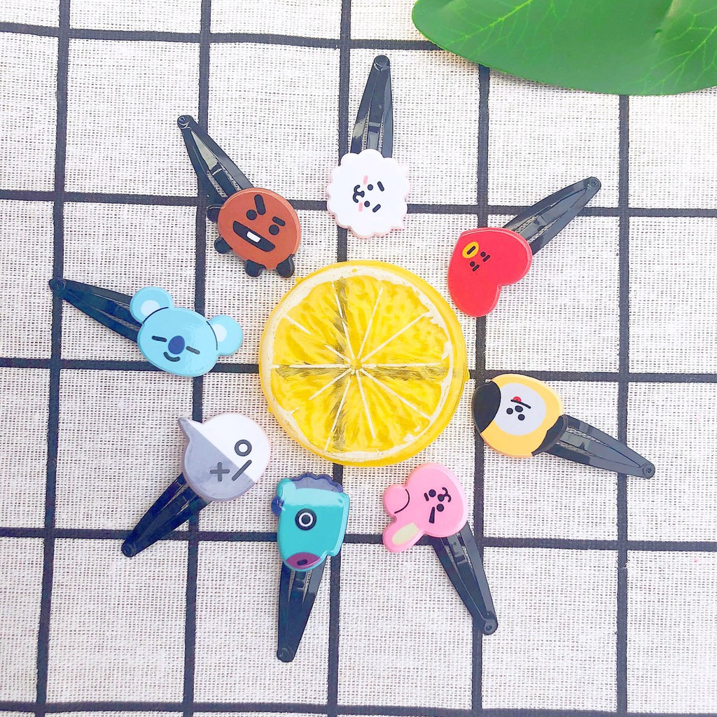 BTHP [READY INDO] jepitan BT21 BTS jepit klip rambut hair pin hairpin simple bangtan kartun