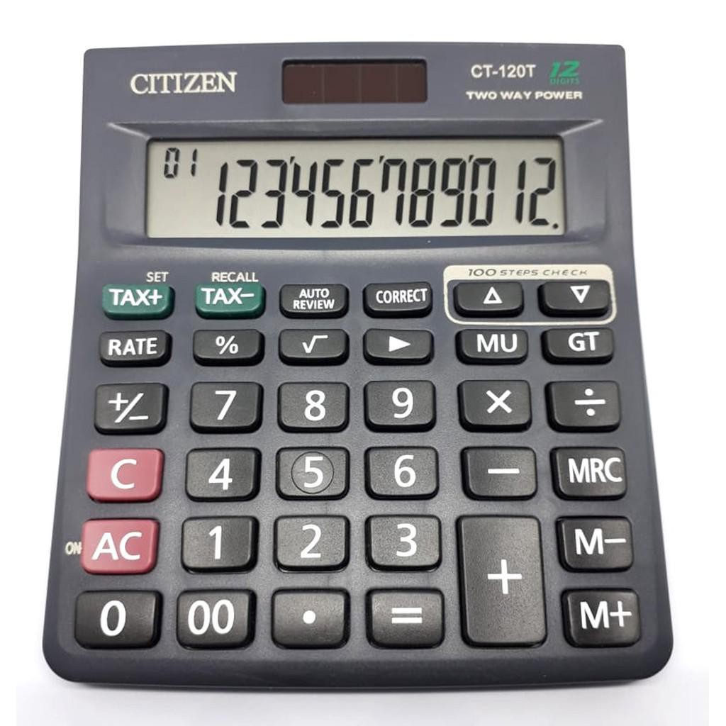 [BISA COD] Kalkulator Dagang Ukuran Besar Citizen CT-120T 12 Digit 112 STEP CHEC K BIG DISPLAY