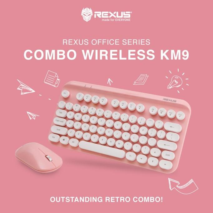 Rexus KM9 / KM-9 Combo Bundle Keyboard & Mouse Wireless