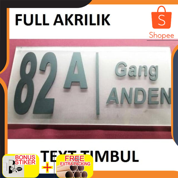 

Nomor Rumah Acrylic / Full Akrilik Keren