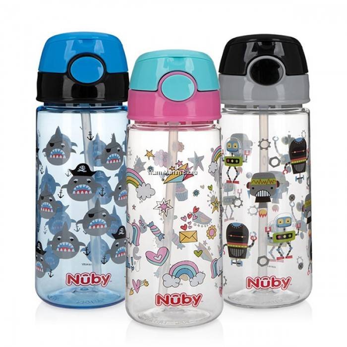 Nuby Thirsty Kids Flip-It Active Botol Minum Besar 540 ml