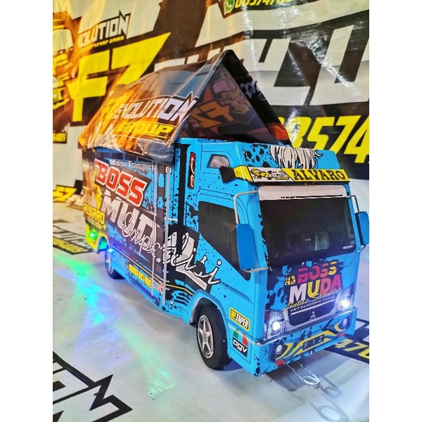 Miniatur Truk Oleng dari triplek keren