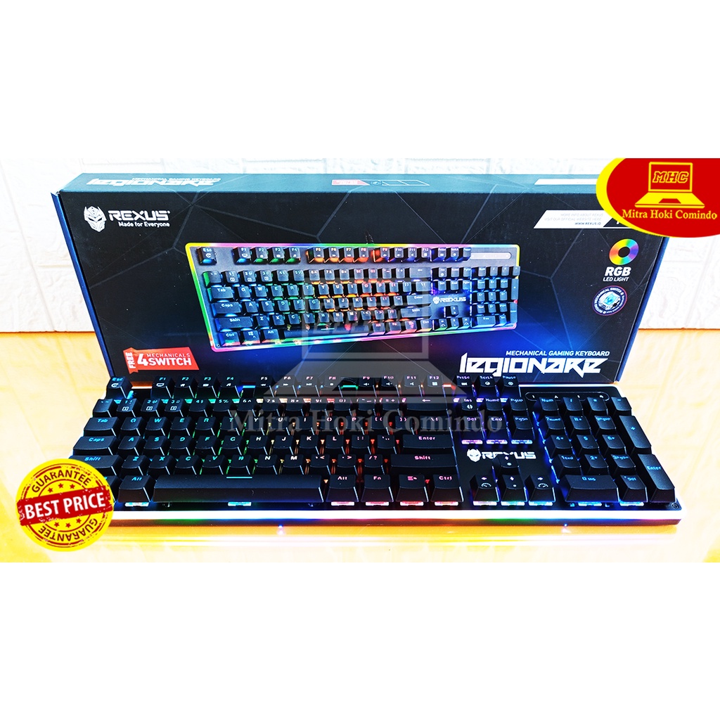 Keyboard Gaming Mechanical Rexus Legionare MX10 Fullsize RGB - Biru