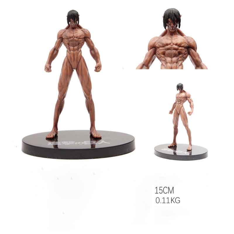 Mainan Action Figure Anime Attack on Titan Armored Eren Jaeger 15cm Bahan PVC