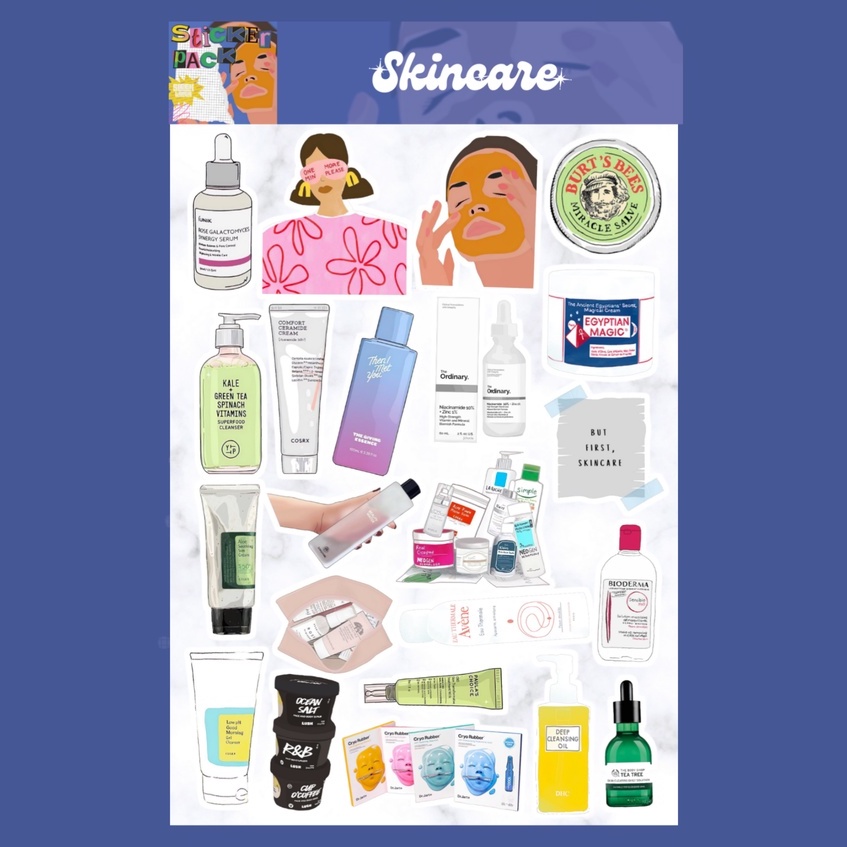 

Self-care || Skincare Sticker Sheet