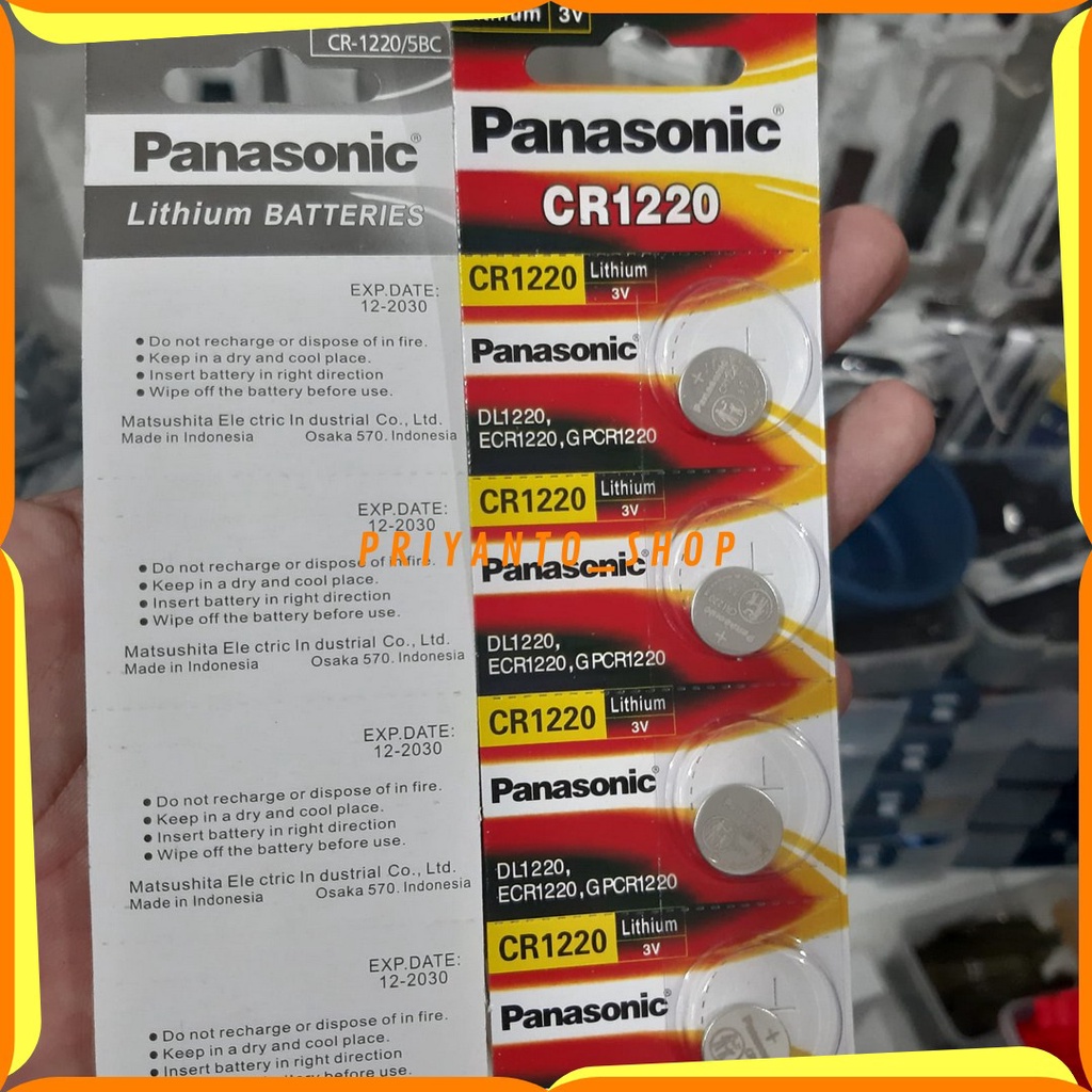 Batre / Baterai Lithium Panasonic 3V CR 1220 - Baterai Kancing Original panasinic cr 1220