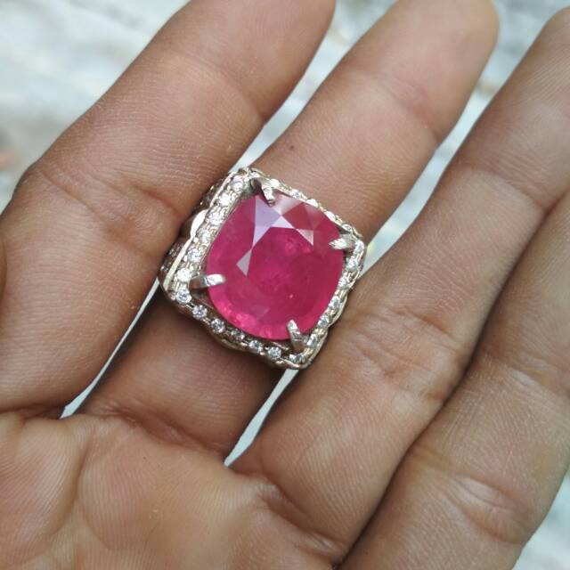 Cincin Batu Permata Ruby Asli