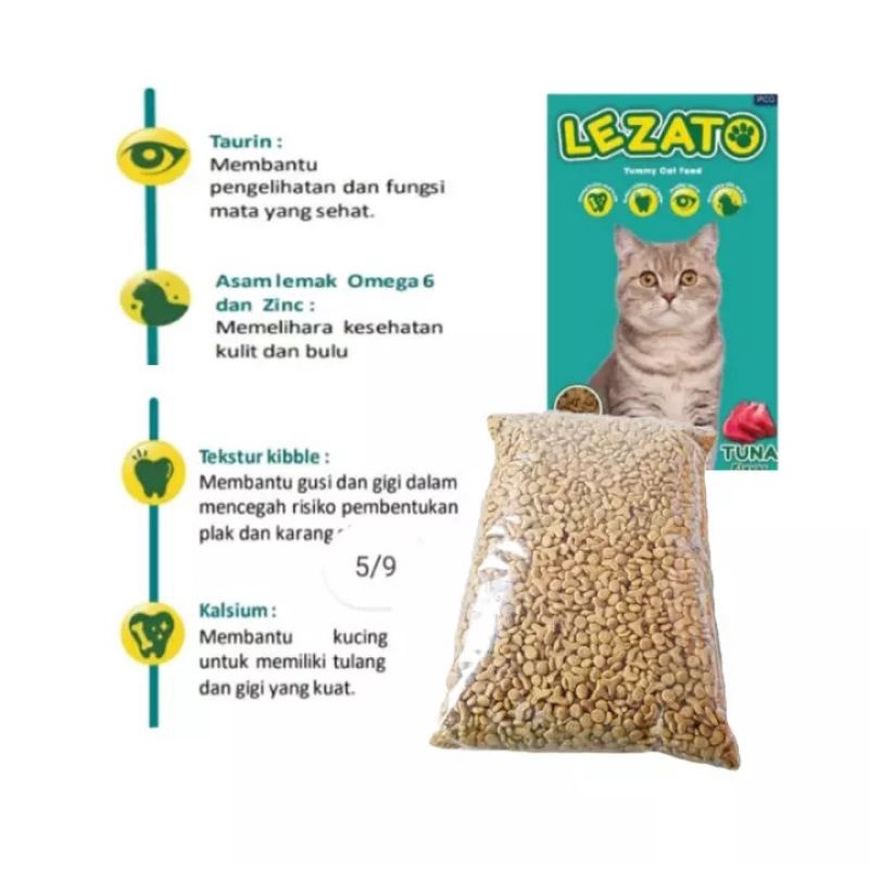 grab gojek lezato 10kg repack makanan kucing