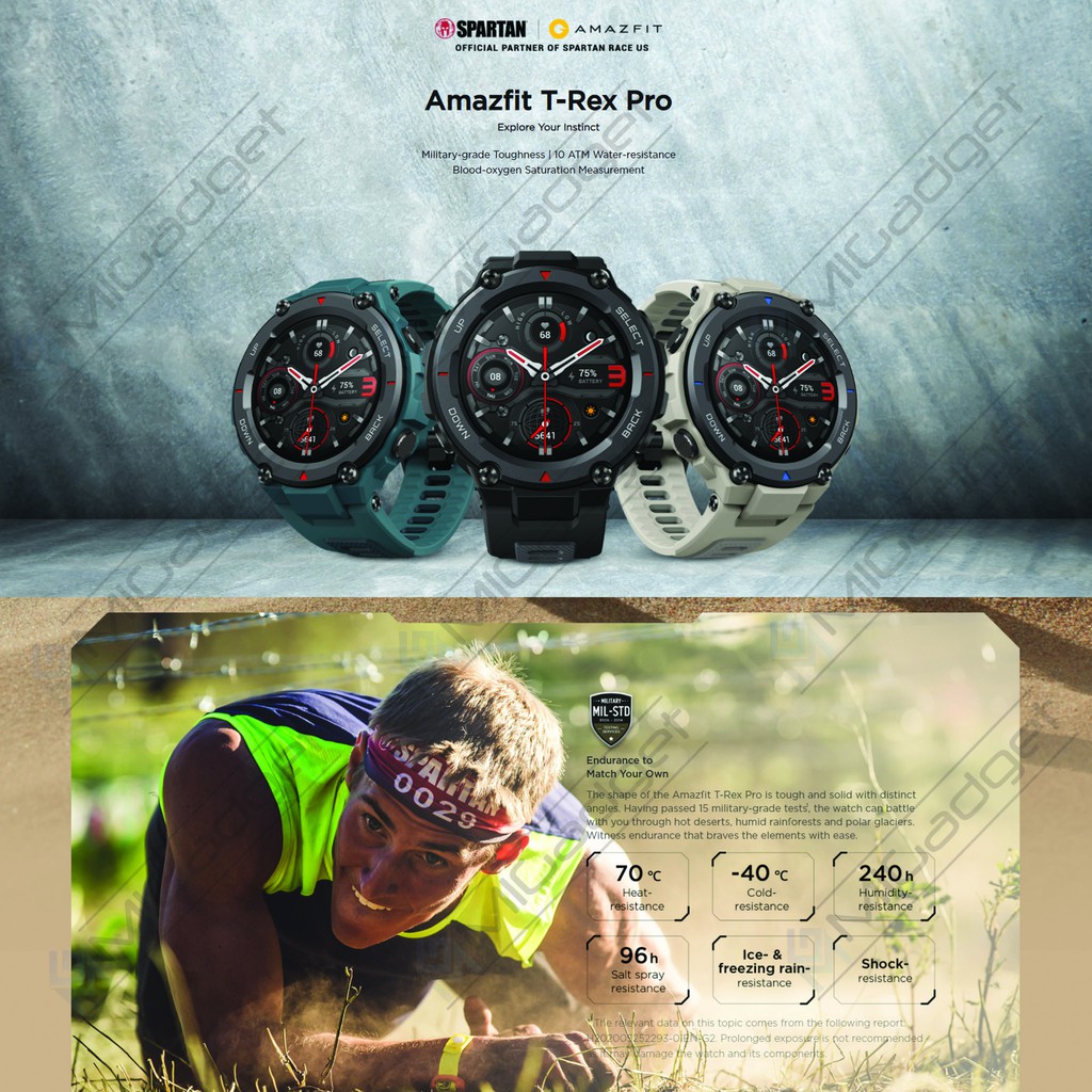 Amazfit T-Rex Pro T Rex Pro TRex Pro Smartwatch Military Grade Garansi