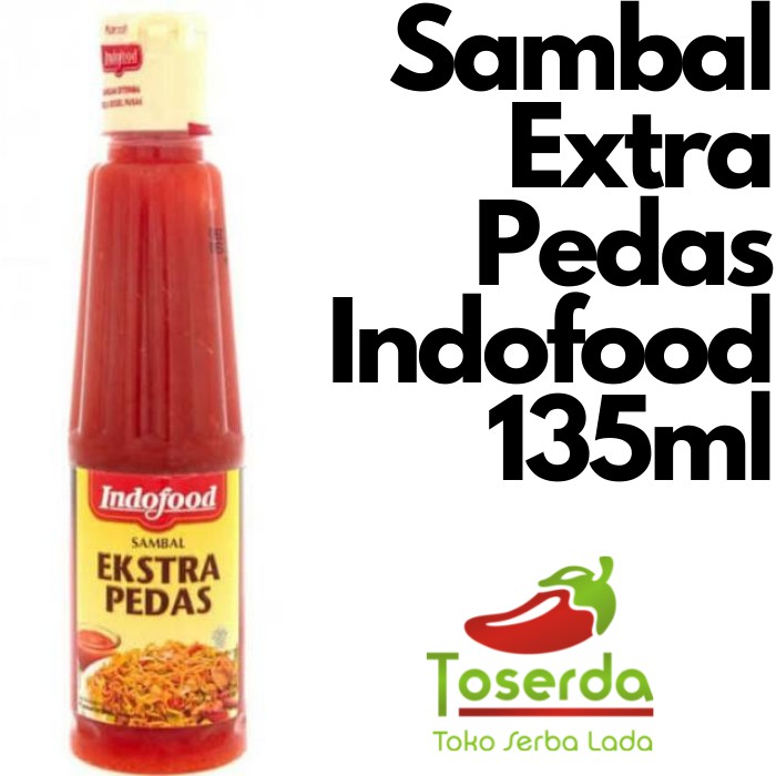 

Saos Sambal/Sambel Extra Ekstra Pedas Indofood Asli Botol Kecil Plastik Pvc 135ml