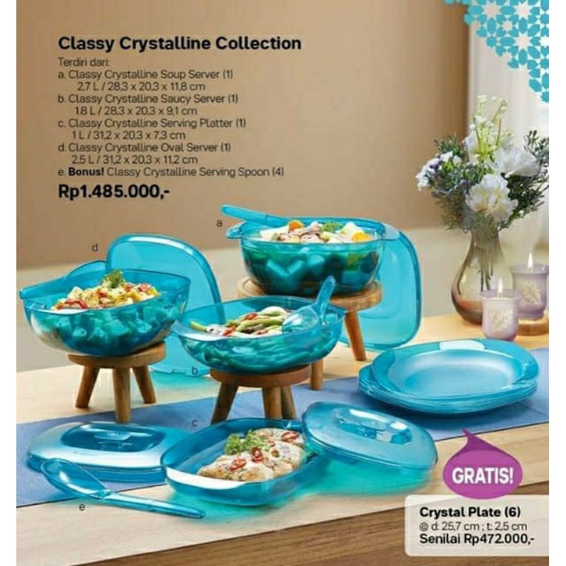 Classy Crystalline Collection tupperware / wadah saji tupperware