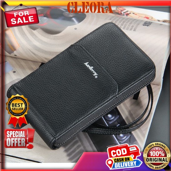 Dompet Pria Wanita BAELLERRY Original Panjang Bahan Kulit PU Leather Premium Kekinian Import Ori Cew