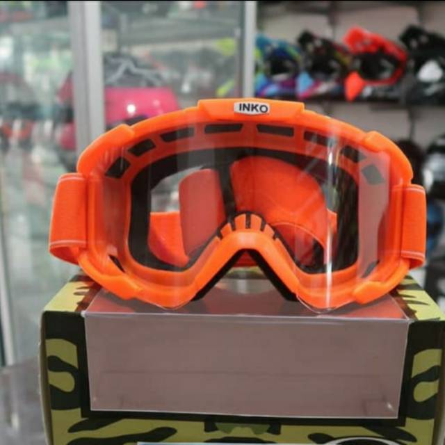 Kacamata Helm Cross Goggle Safety Inko Clear