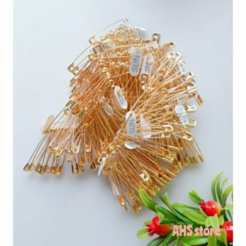 Peniti Jumbo 6cm Isi 12 pcs / Peniti SUN / Peniti Kuning / peniti besar