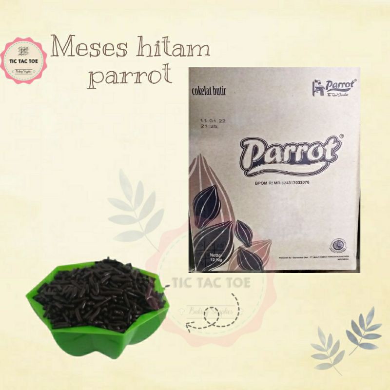 Meses Parrot, Coklat Butir Parrot 500gr (Repack)