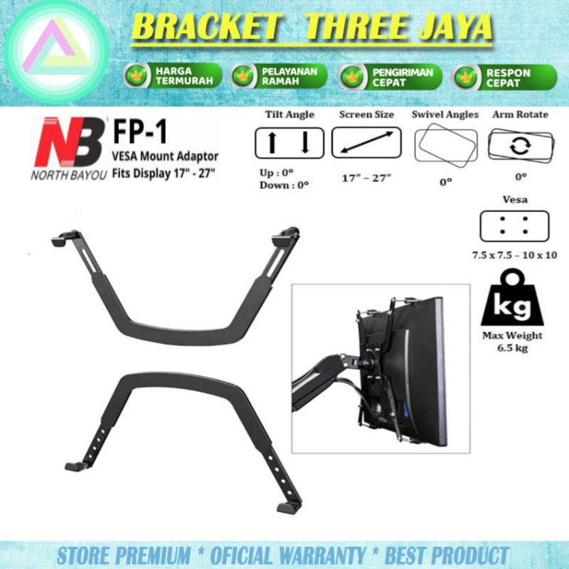 Vesa Extender Adapter / Penjepit Monitor Non Vesa 17 - 27 Inch