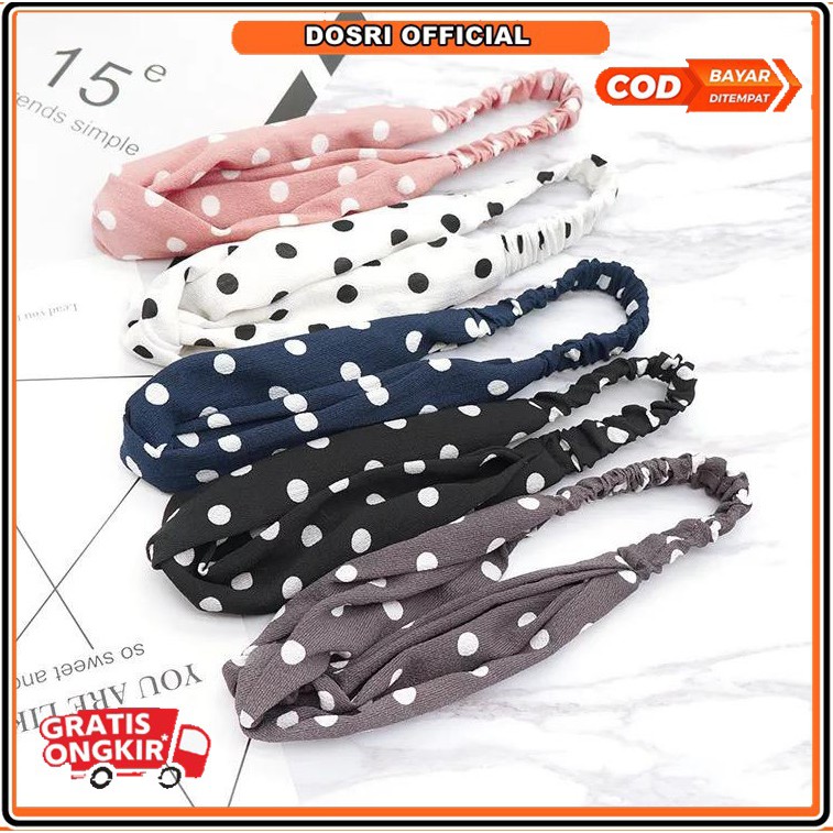 (BISA COD) Bando Korea Bandana Motif Starry Rajut Bendo HeadBand Elastis Fashion Bando kain Motif