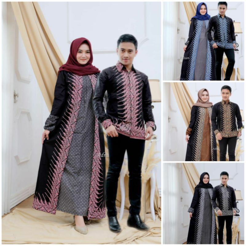 SARIMBIT BATIK|| BAJU BATIK COUPLE TERBARU MOTIF MODANG ||BAJU KONDANGAN/BAJU PESTA TERMURAH