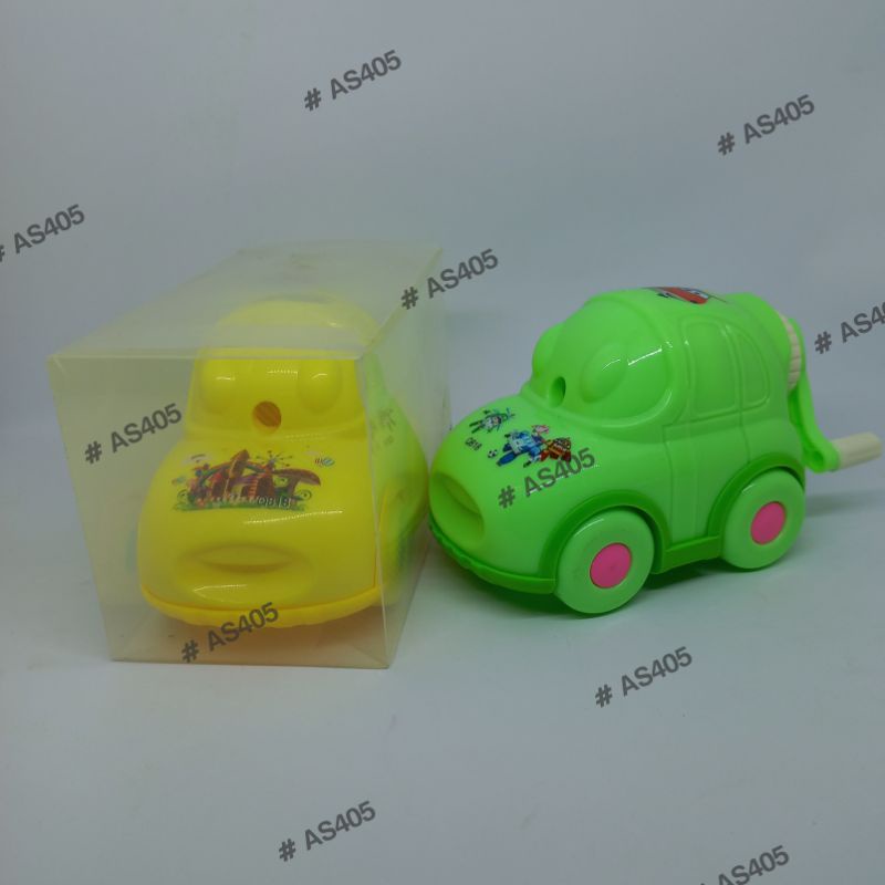

Asahan / Rautan / Sharpener Meja Putar Kartun Lucu Mobil Kuning Hijau