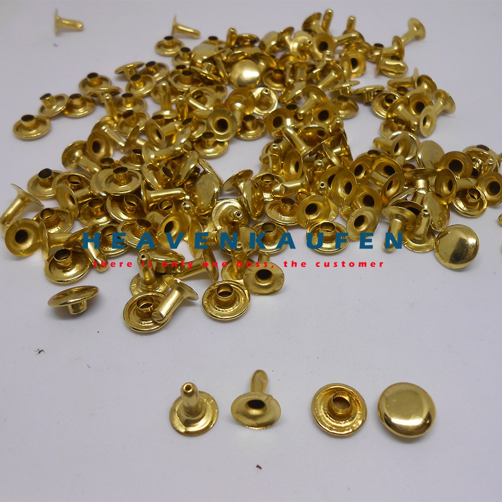 Paku Keling Centang/Gepeng Gold (Emas) 9 mm Harga per pack isi 50 pasang