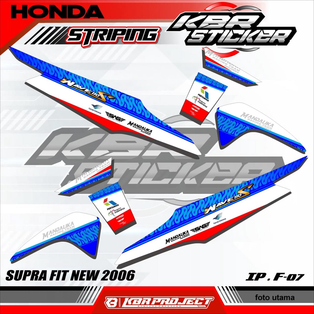 (COD) STICKER STRIPING SUPRA FIT NEW - STRIPING HONDA SUPRA FIT NEW.07 SUPRA FIT NEW / FIT X / FIT S