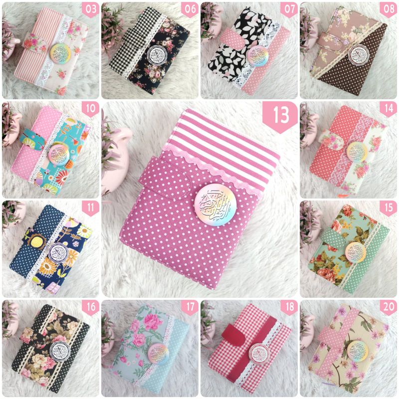 Sampul Cover Al Quran & Buku Motif Cantik Ukuran Sedang B5