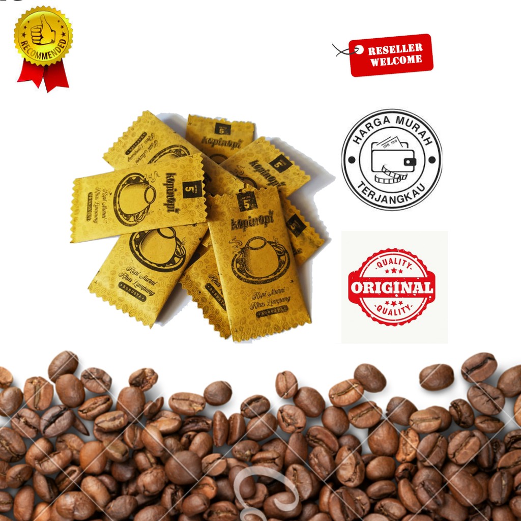 

KOPINOPI Kopi Bubuk Murni Robusta Khas Lampung 1 pack (isi 12 pcs @5 gram)