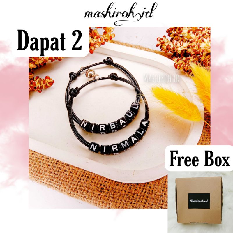 (COD)Gelang Couple Magnet Nama|Gelang Couple