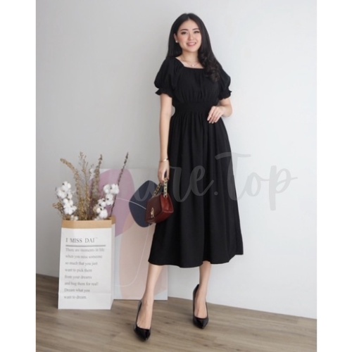Machito | Baju Sabrina | Dress Sabrina Full Karet | Dress Wanita korea | Dress Pesta | Dress Jumbo |