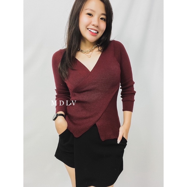 MDLV ~Top Greta Rajut Atasan Blouse Rajut Fashion Wanita