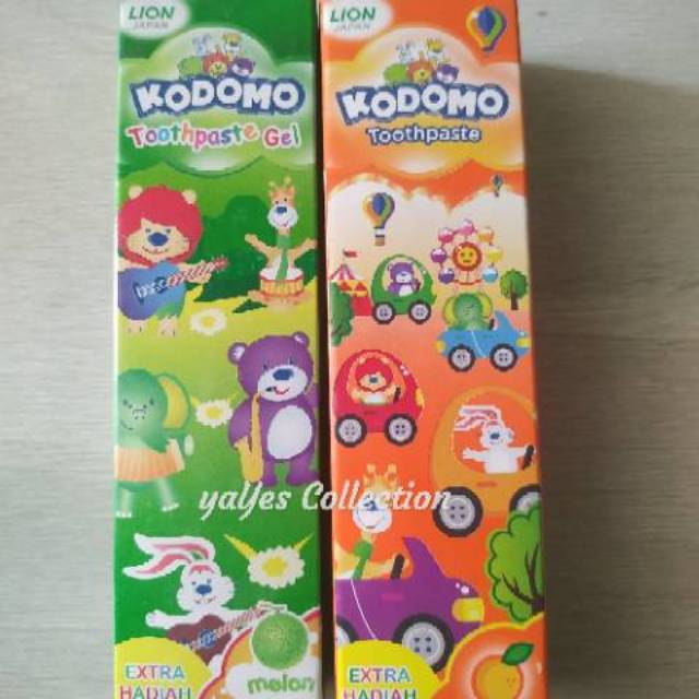 Kodomo odol pasta gigi anak toothpaste 45 g rasa buah anggur jeruk melon strobery hadiah mainan