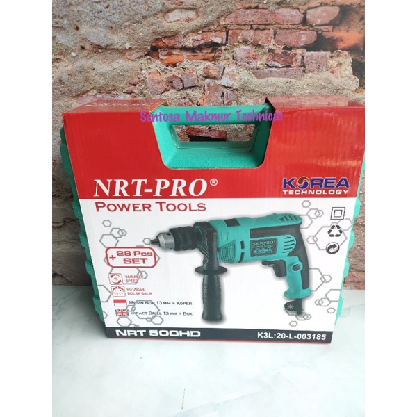 NRT PRO 500HD 13 MM Bor Beton Impact Drill Koper Set 13mm 28PCS 500 HD