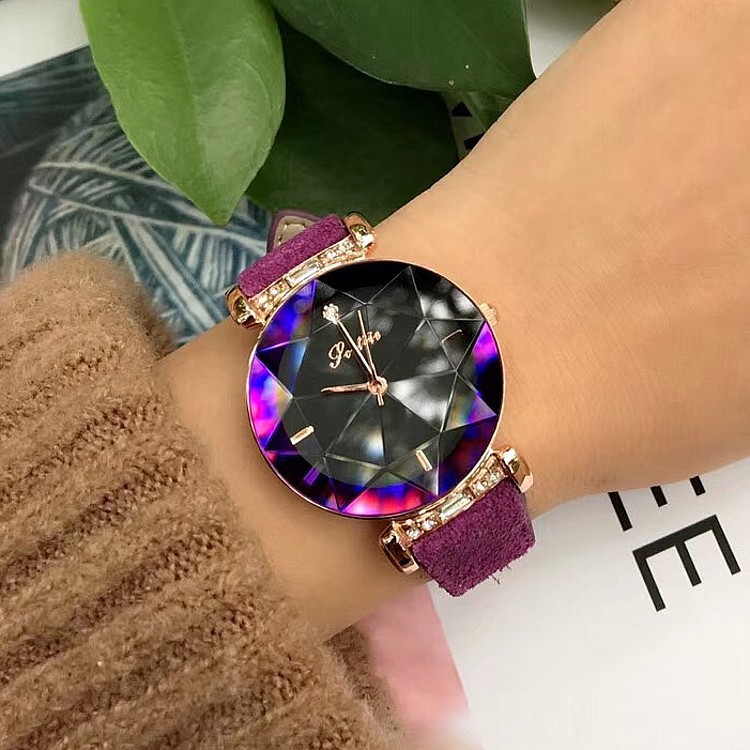 Jam Tangan Quartz Analog Strap Gelang Lilit Aksen Berlian