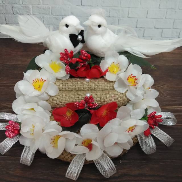 Tempat cincin pernikahan rustic kotak cincin mahar tempat perhiasan pernikahan