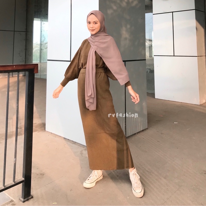 rok span wanita rok rajut premium rok panjang