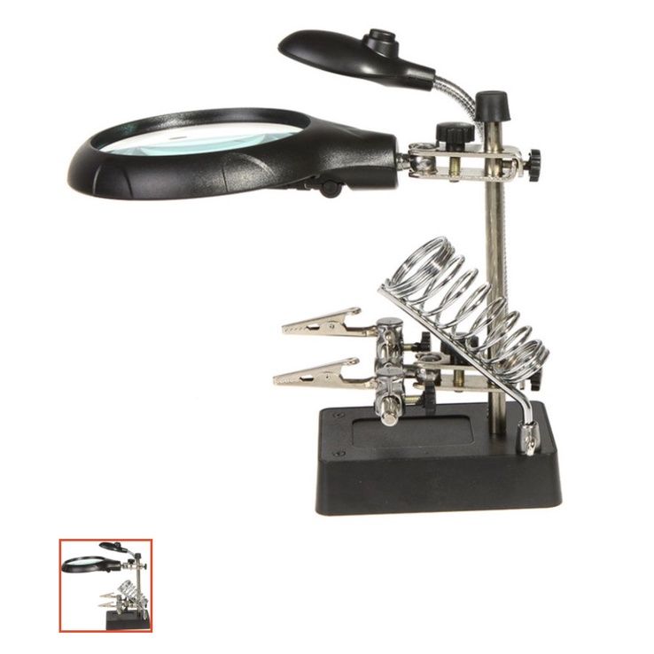 alat holder penyangga solder LENGKAP ada lambu + luv reparasi memperbaiki elektronik hp di konter ca