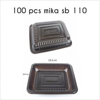 isi10PC MIKA CT10 box plastik tempat kue cake tart ulang
