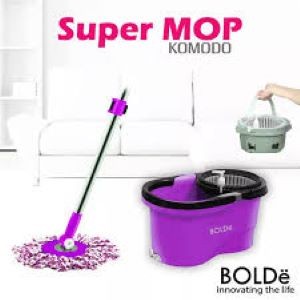 Unik Bolde Super Mop Komodo 6 Liter Spin Mop Pengering Bisa Dilepas 6L pel - Biru Diskon