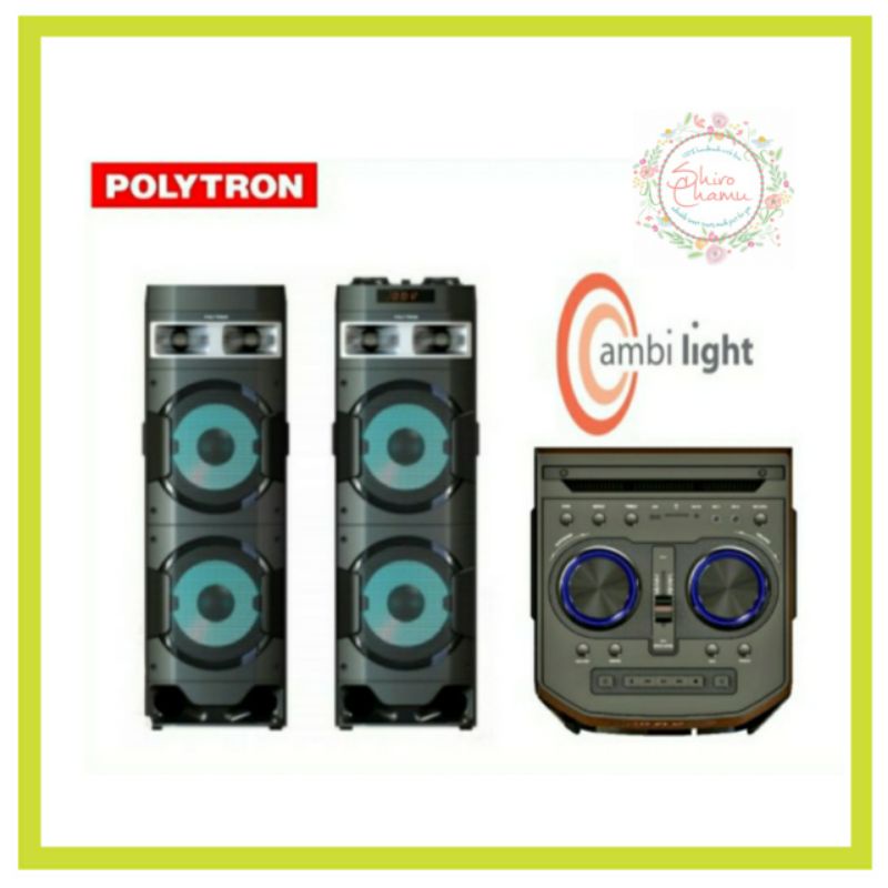 Polytron Speaker PAS 10D22 Aktif Ambient Light, Super Bass, Bluetooth